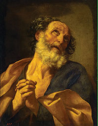 Peter’s Repentance by Guido Reni, in the Hermitage Museum.