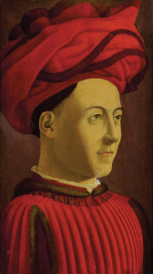 Double portrait by Andrea del Castagno of Pietro and Giovanni de’ Medici; the latter became Pope Leo X in 1513.