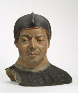 Bust of Cardinal Giovanni de’ Medici before he became Pope, attributed to Antonio de’ Benintendi.