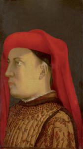 Double portrait by Andrea del Castagno of Pietro and Giovanni de’ Medici; the latter became Pope Leo X in 1513.