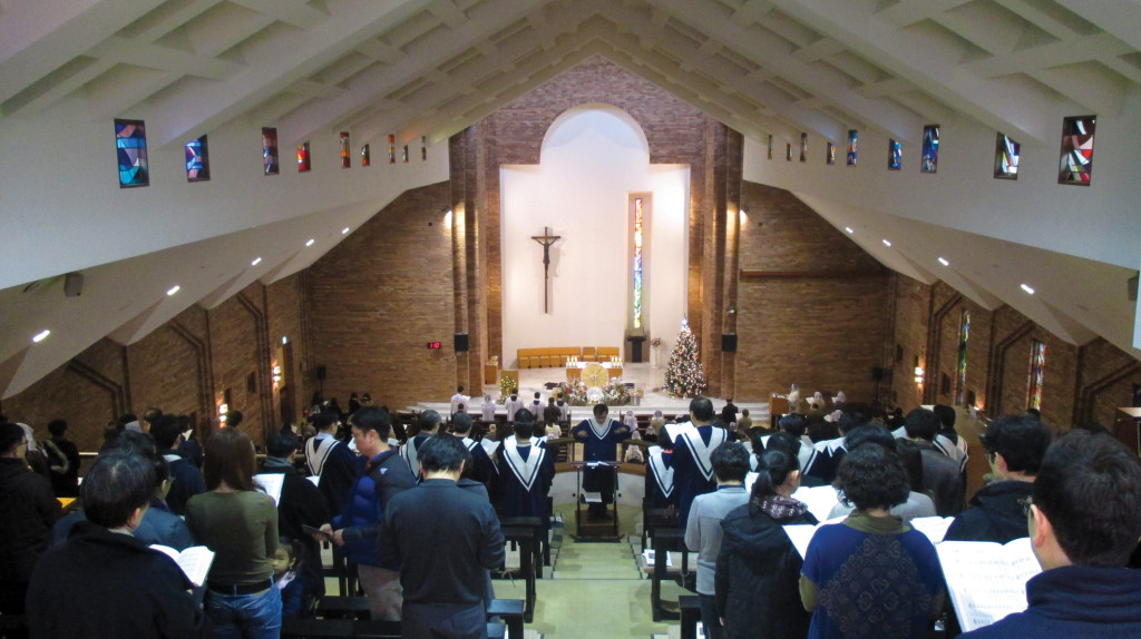 Mass in the church in Seoul, South Korea, dedicated to St. Andrew Kim and his martyr companions.