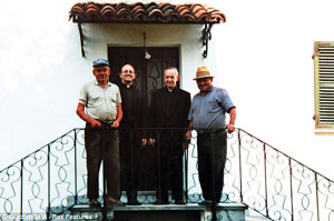 Cardinal Bergoglio with his two cousins in Asti, Italy.