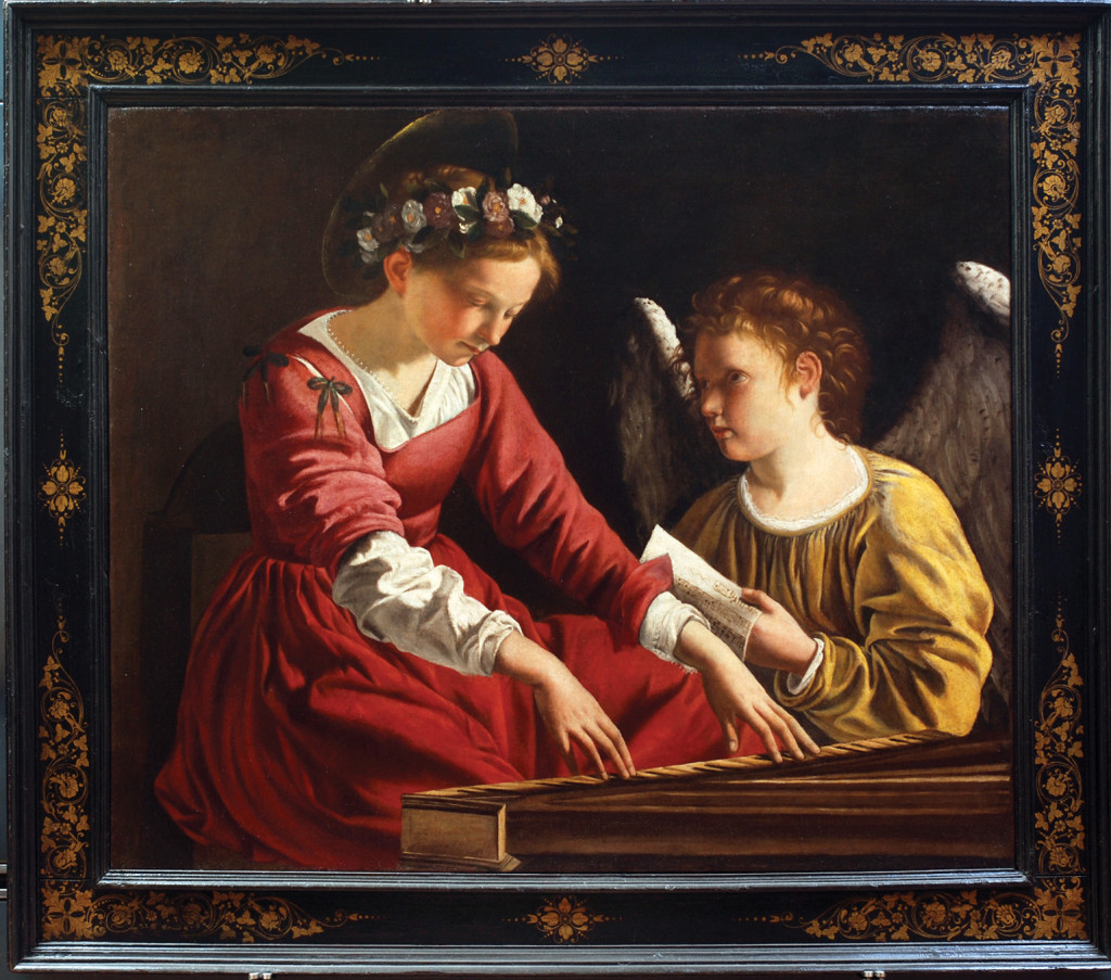 Orazio Gentileschi’s painting St. Cecilia at the Spinet.
