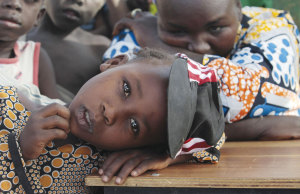 A young girl displaced as a result of Boko Haram's attack in the northeast region if Nigeria. 