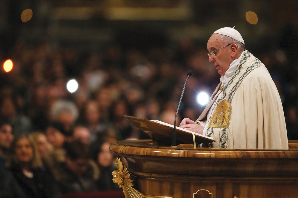 On December 31, during the First Vespers for the Solemnity of Mary The Mother of God, Pope Francis gave thanks for the year just past and sang a Te Deum in gratitude.