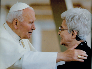 1980, John Paul with Carmen Hernández, founder of the Neocatechumenal Way.