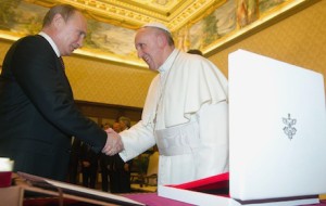 s with Russian President Vladimir Putin during private audience at Vatican