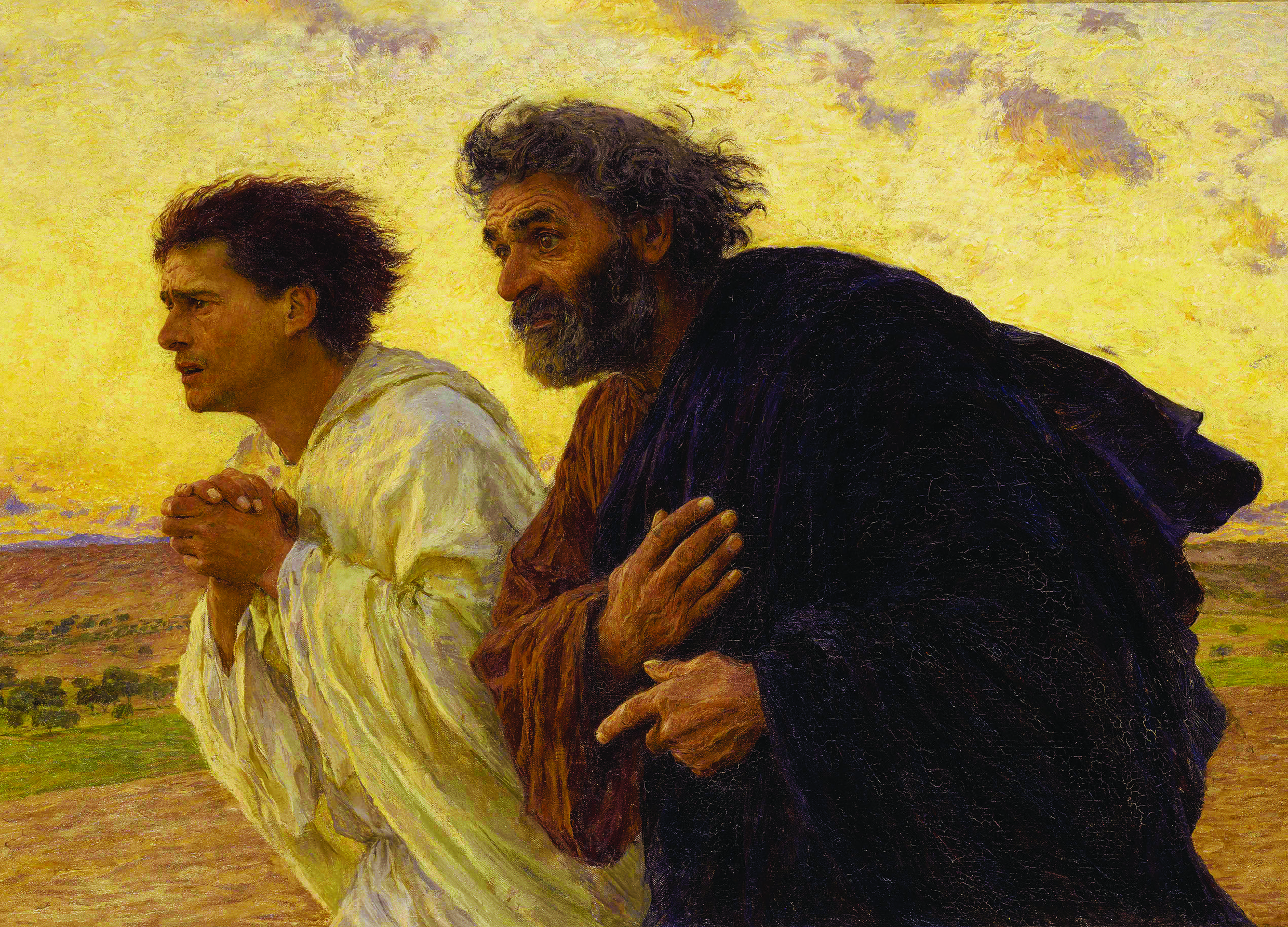 Eugène Burnard - Pietro e Giovanni corrono al sepolcro all 'alba - Parigi, Musée d?Orsay