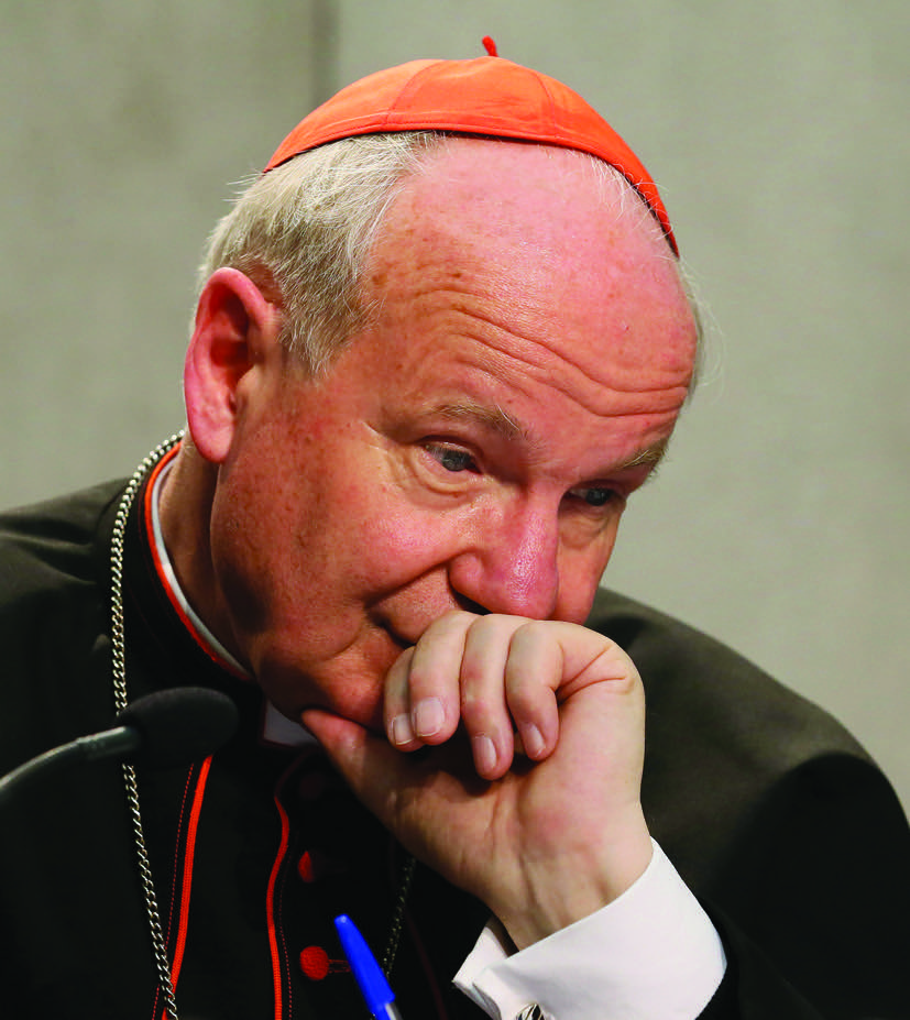 8/04/2016 Vatican City. Press conference presenting Pope Francis' Post-Synodal Apostolic Exhortation "Amoris laetitia", on love in the family, in the Holy See Press Office. Cardinal Christoph Schonborn O.P., Archbishop of Vienna. Photo Grzegorz Galazka.