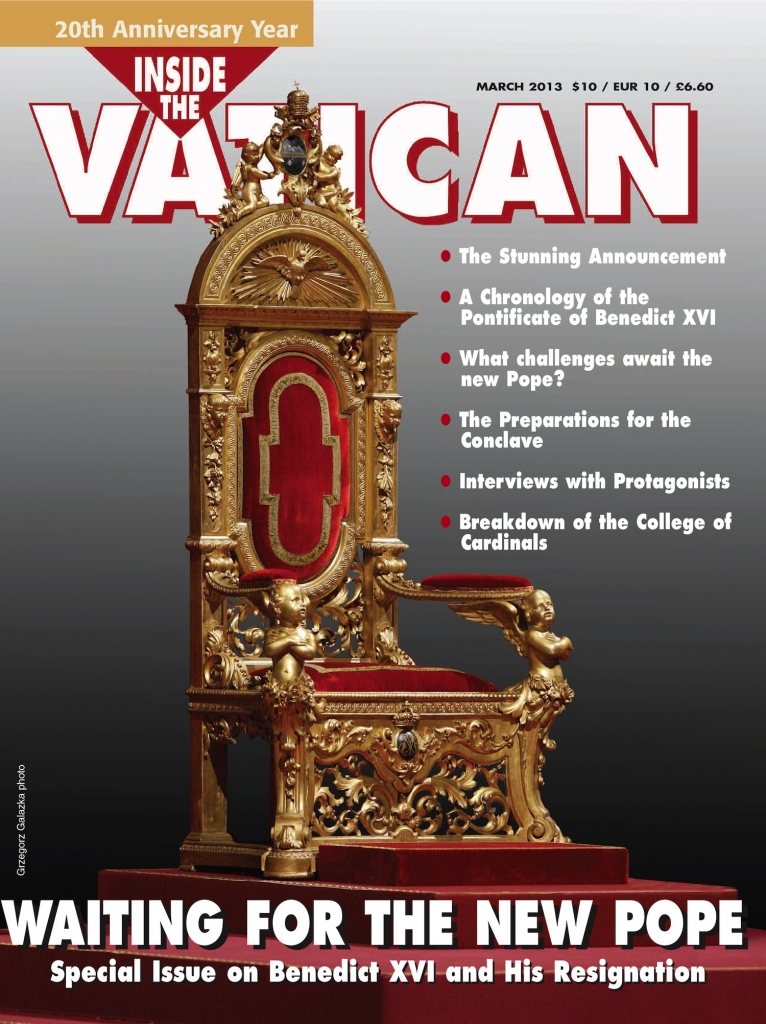 Inside the Vatican March 2013 cover
