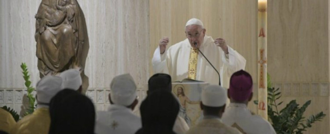 Pope Francis preaches at the morning Mass (Vatican Media)