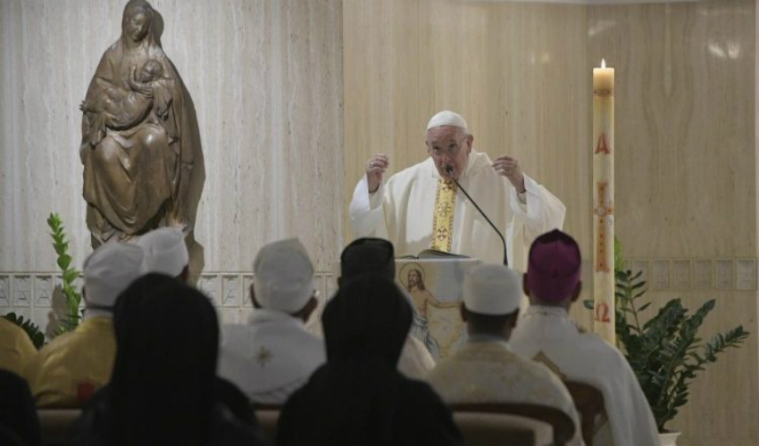 Pope Francis preaches at the morning Mass (Vatican Media)