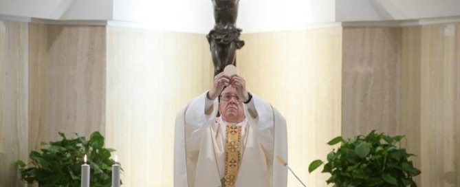 Pope Francis celebrates Mass at the Casa Santa Marta (Vatican Media)