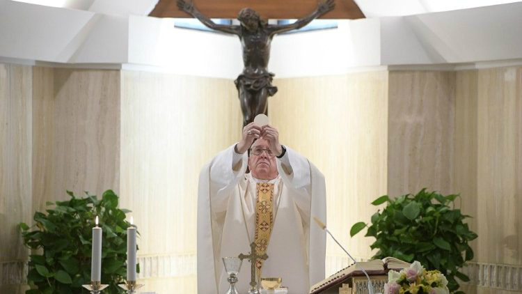 Pope Francis celebrates Mass at the Casa Santa Marta  (Vatican Media)