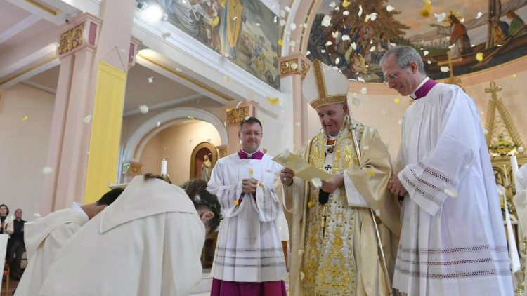 Pope Francis during Mass in Rakovsky (Vatican Media)